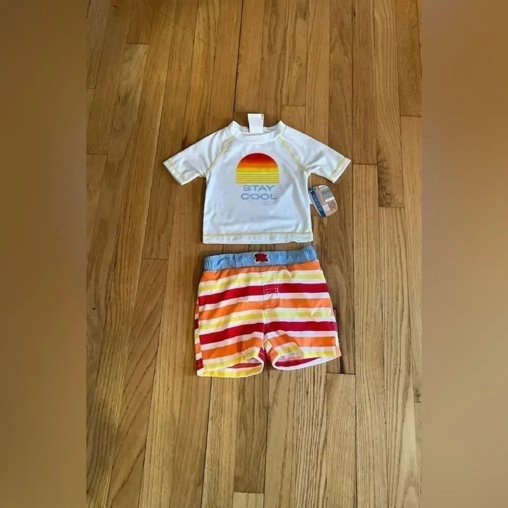 LILY AND DAN BOYS TWO PIECE SWIM SUIT SIZE 18MO NWT